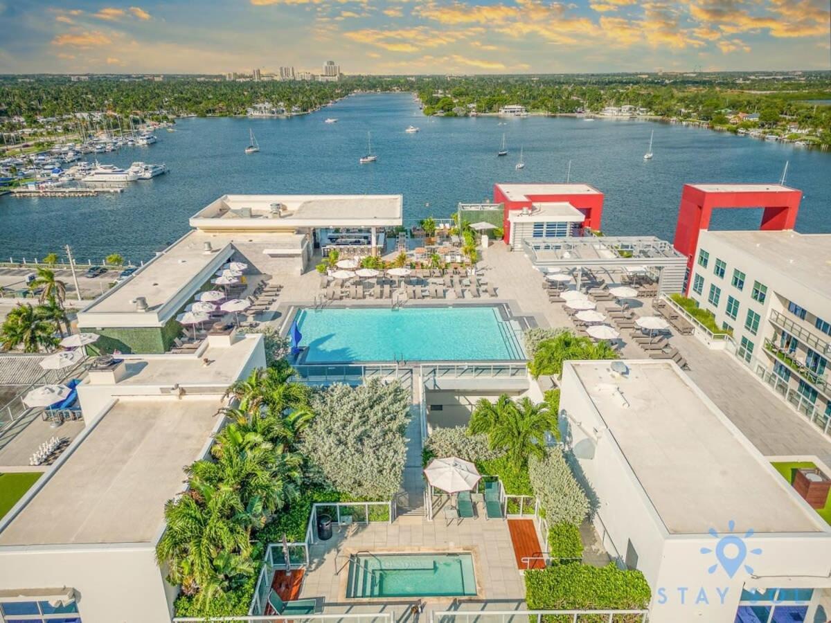 Rooftop Pool & Hot Tub - Gym - Hollywood Beach Exteriör bild