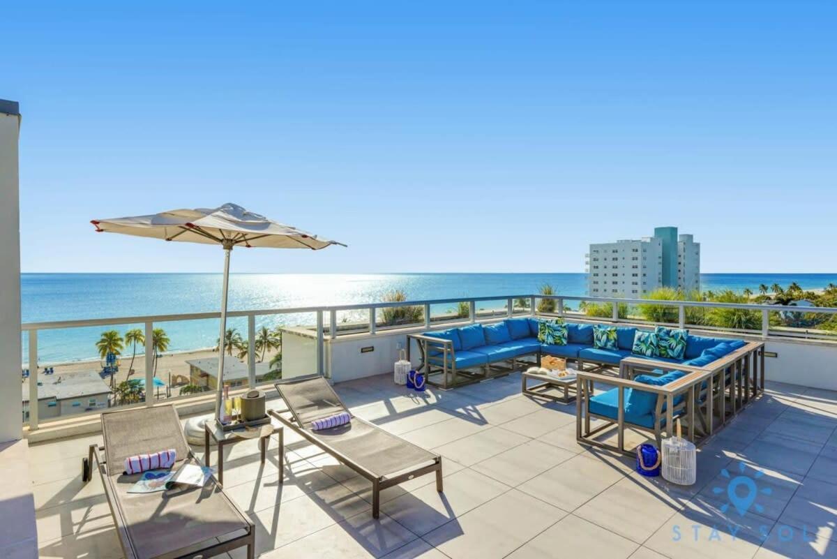 Rooftop Pool & Hot Tub - Gym - Hollywood Beach Exteriör bild