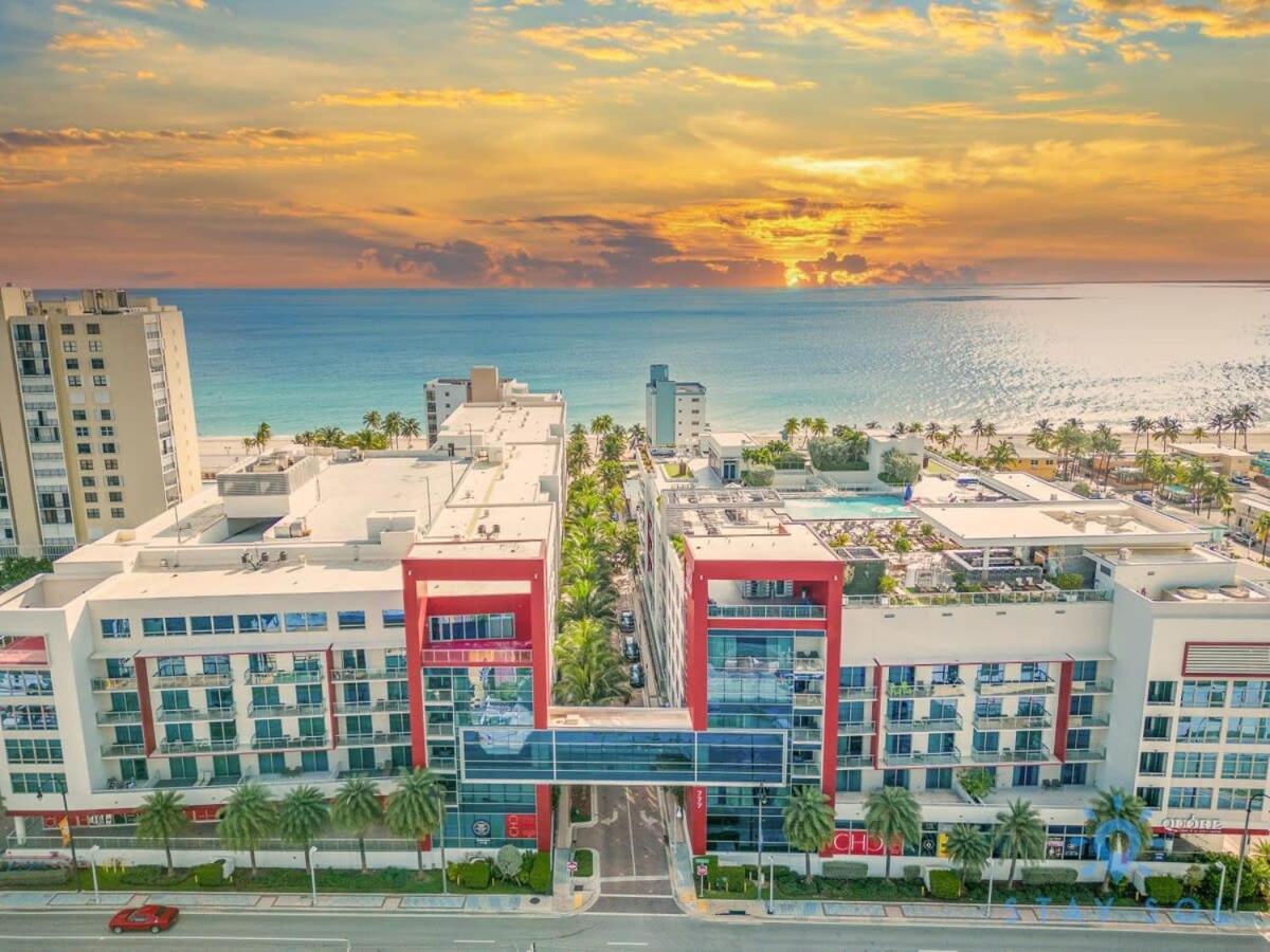 Rooftop Pool & Hot Tub - Gym - Hollywood Beach Exteriör bild