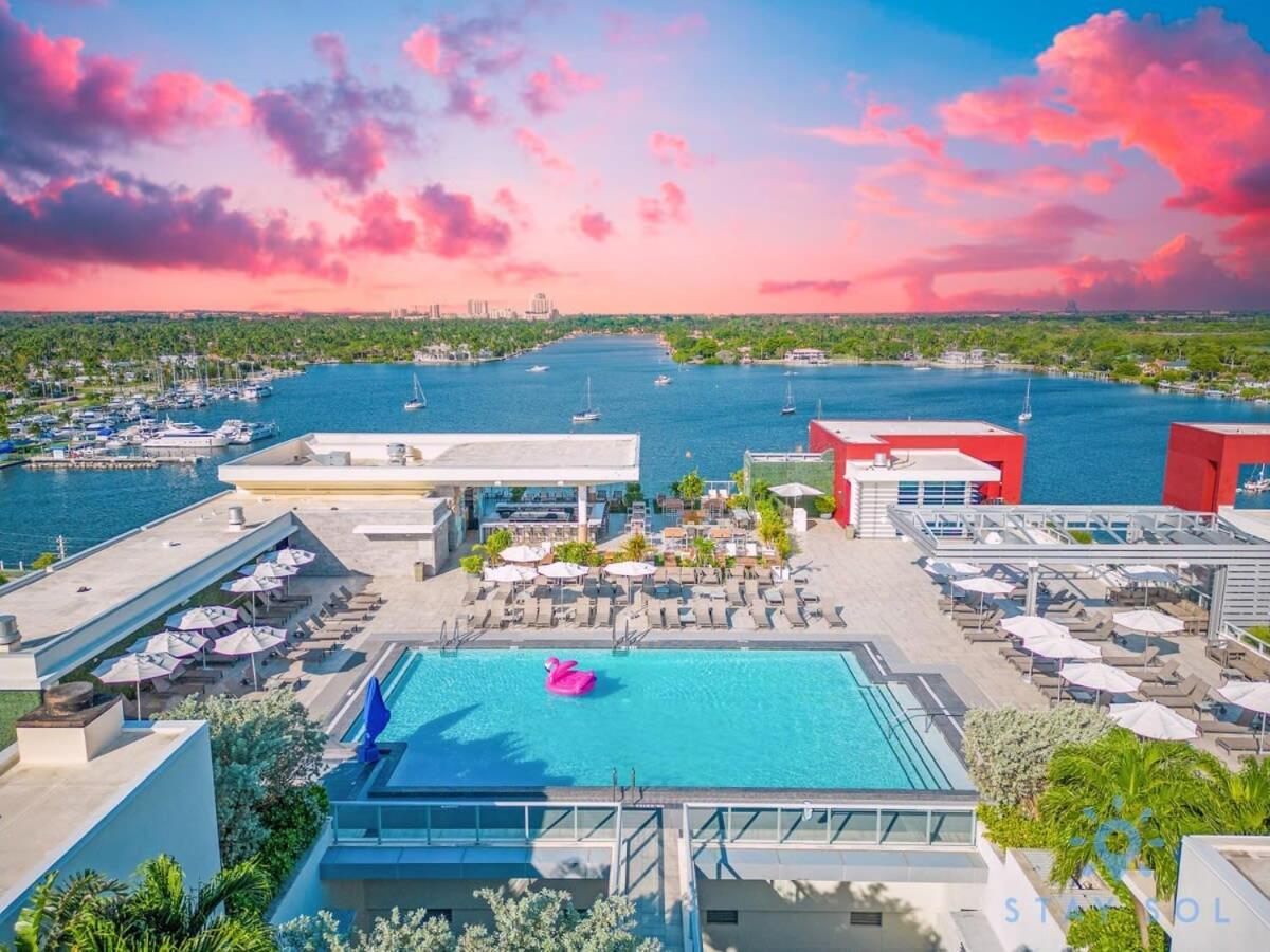 Rooftop Pool & Hot Tub - Gym - Hollywood Beach Exteriör bild