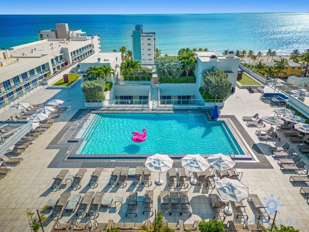Rooftop Pool & Hot Tub - Gym - Hollywood Beach Exteriör bild
