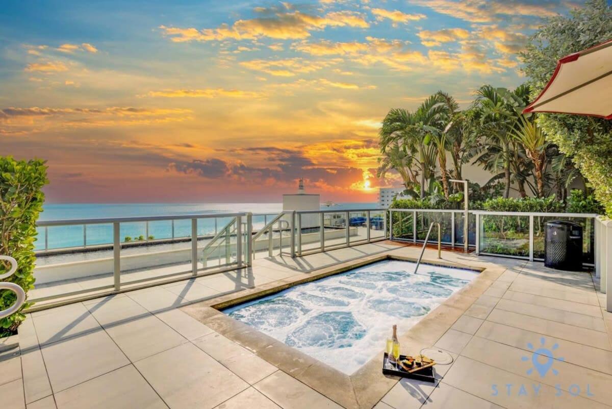 Rooftop Pool & Hot Tub - Gym - Hollywood Beach Exteriör bild